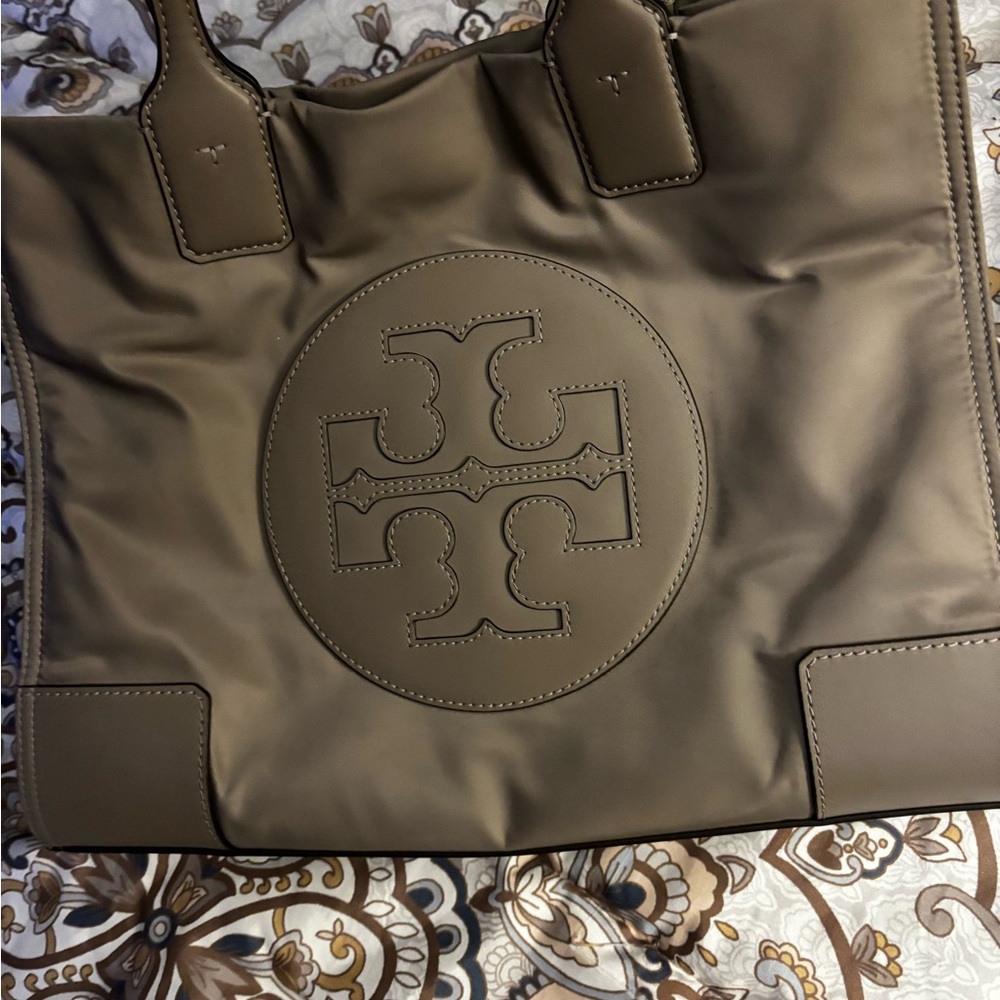 Gray nylon Tory Burch tote
